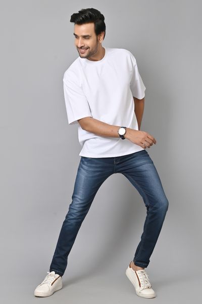 Solid White Color Oversized T-Shirt