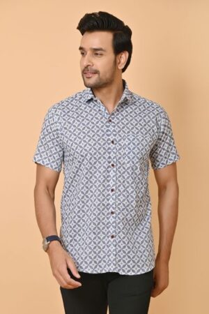 Star Flower Block Print Shirt