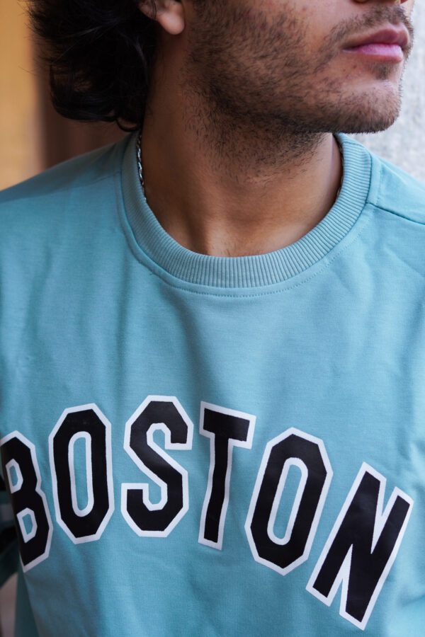 Green Boston Cotton Oversized Back Print T-shirt