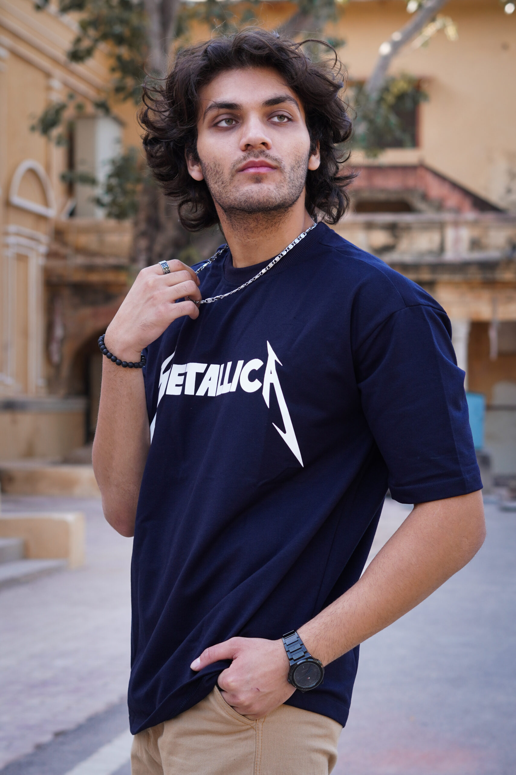Metallica T-Shirt Uomo 'Roam Oxidized' Nero - Maglietta Ufficiale Del Band, Vestibilità Regular, Stampa Frontale, Girocollo