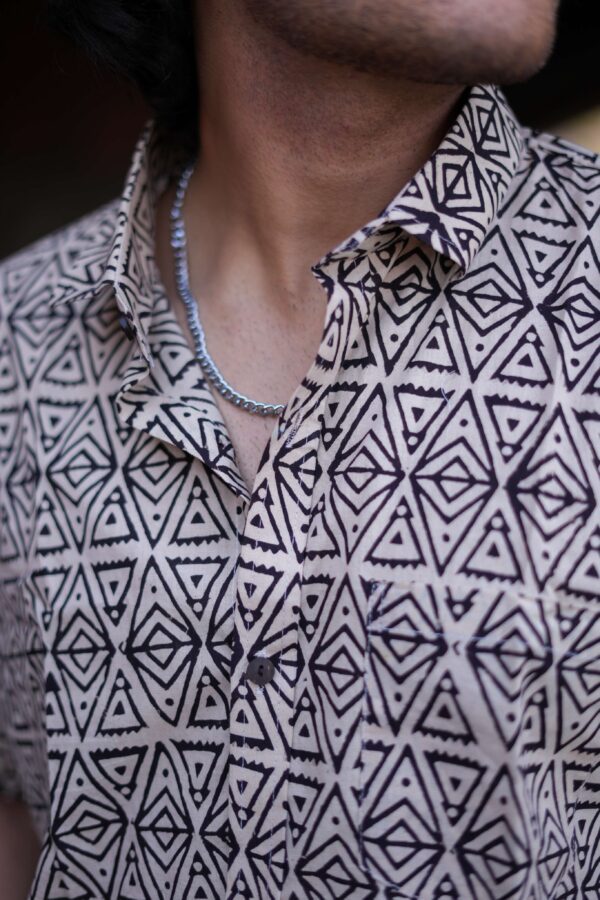 Geometric Printed Half Sleeve Cotton Shirt