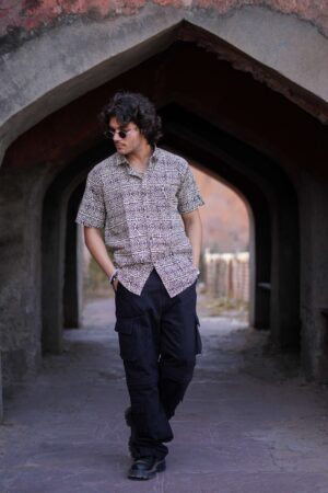 Geometric Printed Half Sleeve Cotton Shirt