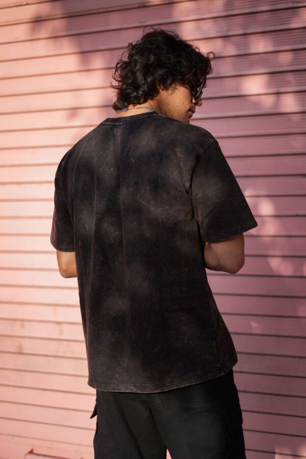 acid wash black color oversized t-shirt