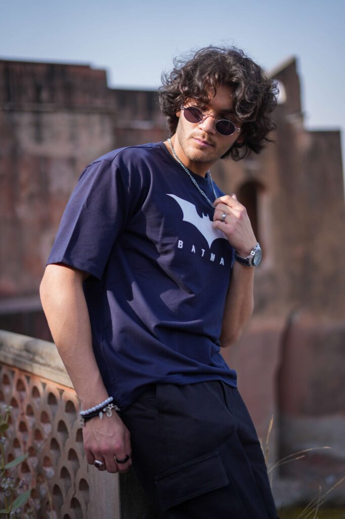 BATMAN-blue-color-Cotton-Oversized-Back-Print-T-shirt-1-3-scaled