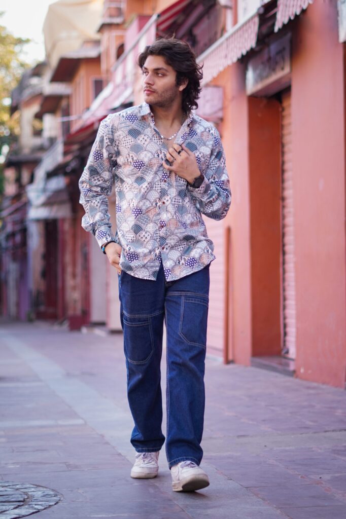 full-sleeve printed shirt